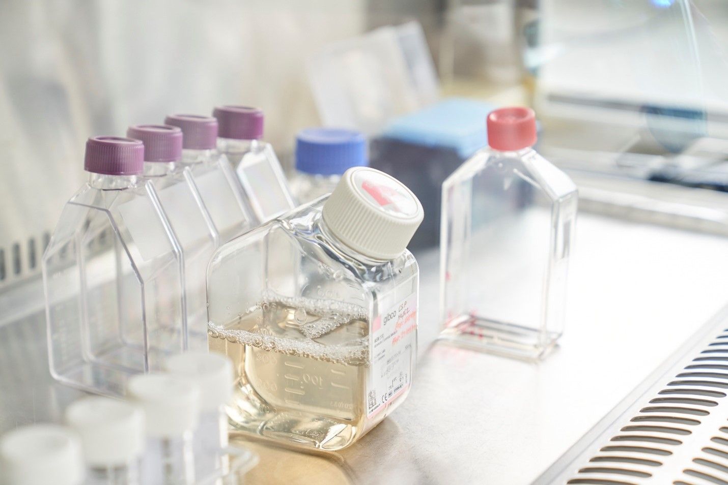 Container containing liquid substance in laboratory